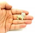 10k yellow gold small lion pendant