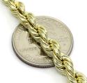 10k yellow gold medium rope bracelet 8.5 inch 6.2mm
