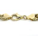 10k yellow gold medium rope bracelet 8.5 inch 6.2mm