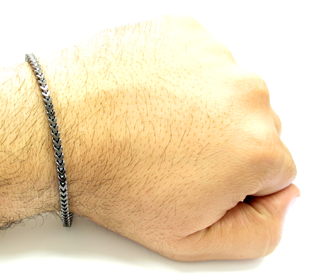 10k black gold franco bracelet 8.50 inch 3.2mm - Image 5