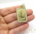 10k yellow gold gold bar meduim pendant 0.50ct