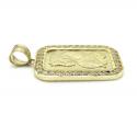 10k yellow gold mini gold bar pendant 0.10ct