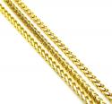 10k yellow gold solid skinny franco link chain 16-30 inch 1.1mm