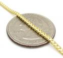 10k yellow gold solid skinny franco link chain 18-24 inch 1.7mm