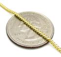 10k yellow gold solid skinny franco link chain 18-24 inch 1.5mm