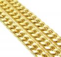 10k yellow gold hollow cuban miami chain 20-30 inch 6mm