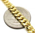 10k yellow gold hollow cuban miami chain 20-30 inch 6mm