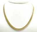 10k yellow gold hollow cuban miami chain 20-30 inch 6mm