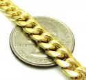 10k yellow gold thick hollow miami chain 20-26