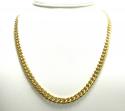 10k yellow gold thick hollow miami chain 20-30 inch 6.7mm