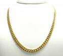 10k yellow gold thick hollow miami chain 20-26