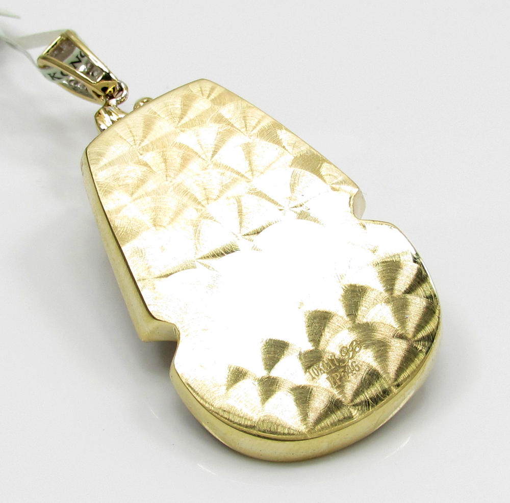 10k yellow and white gold pharaoh sphinx pendant .57ct - Image 4