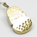10k yellow and white gold pharaoh sphinx pendant .57ct