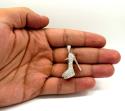 14k yellow gold red bottom stiletto heel shoe 2.90ct