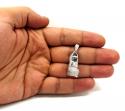 14k white gold red bottom stiletto heel shoe 2.88ct
