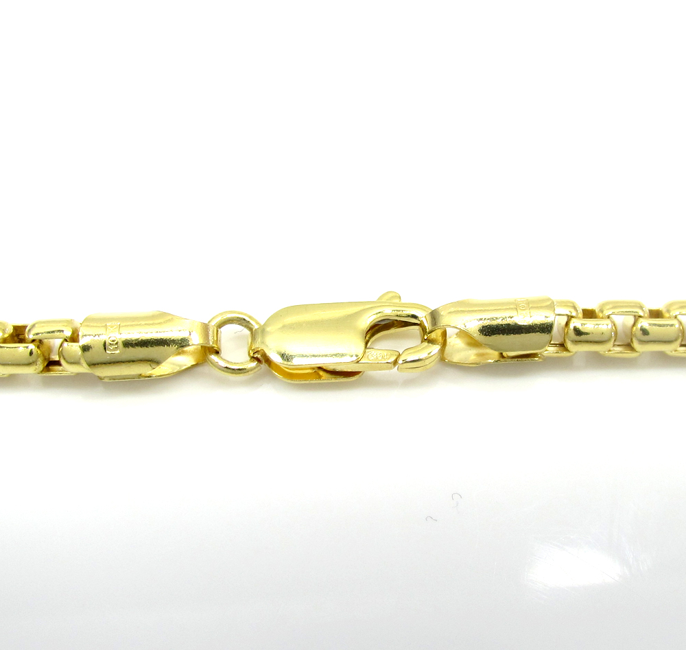 10k yellow gold venetian box chain 22-26 inch 3.5mm - Image 4