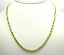 10k yellow gold venetian box chain 22-26 inch 3.5mm