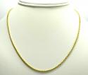 10k yellow gold skinny venetian box chain 22-24 inch 2.0mm
