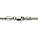 10k white gold smooth bead link chain 20-28 inch 2.2mm