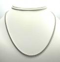 10k white gold smooth bead link chain 20-28 inch 2.2mm