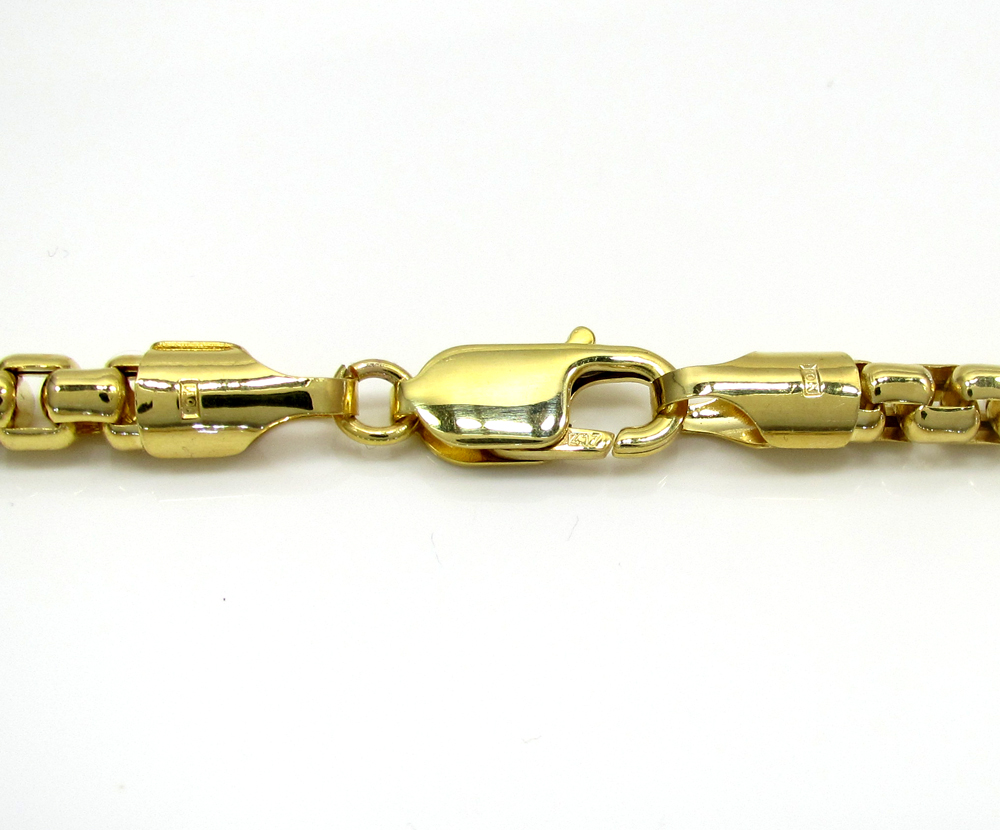 10k yellow gold thick venetian box chain 22-28 inch 5.0mm