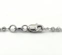 10k white gold moon cut skinny bead link chain 16-26 inch 2.0mm