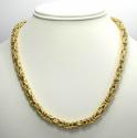 10k yellow gold byzantine chain 24-30 inch 5.8mm