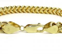 10k yellow gold wide franco bracelet 9 inch 7mm