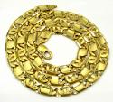 10k yellow gold thick solid tiger eye chain 30 inch 9.9mm 