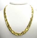 10k yellow gold thick solid tiger eye chain 30 inch 9.9mm 