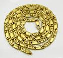 10k yellow gold solid tiger eye chain 22-26inch 5mm 