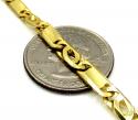 10k yellow gold solid tiger eye chain 22-26inch 5mm 
