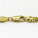 10k yellow gold solid tiger eye chain 22-26inch 5mm 