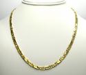 10k yellow gold solid tiger eye chain 22-26inch 5mm 
