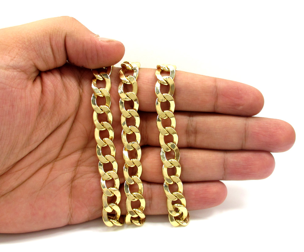 10k yellow gold thick cuban chain 26 inch 10.6mm