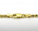 10k yellow gold hexagon bead link chain 20-30 inch 2.3mm