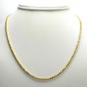 10k yellow gold hexagon bead link chain 20-30 inch 2.3mm