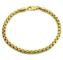 10k yellow gold skinny venetian box bracelet 8 inch 5mm