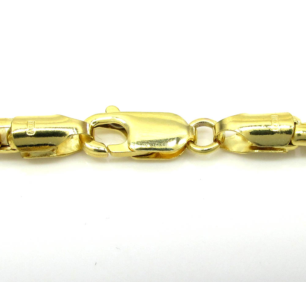 10k yellow gold venetian box bracelet 8 inch 3.5mm - Image 3