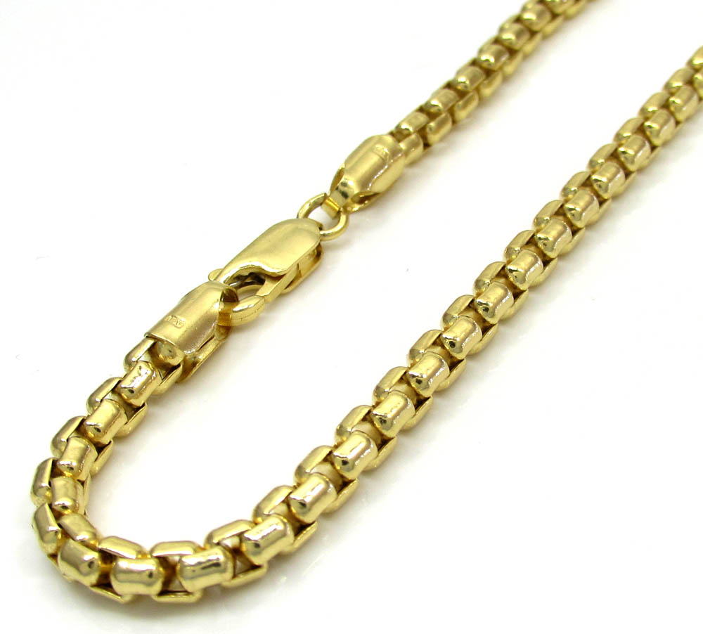 10k yellow gold venetian box bracelet 8 inch 3.5mm - Image 5