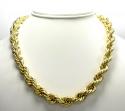 10k yellow gold thick smooth hollow rope chain 24-30 inch 10.0mm