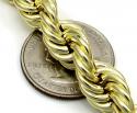 10k yellow gold thick smooth hollow rope chain 22-28 inch 9mm