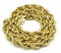 10k yellow gold thick smooth hollow rope chain 24-28 inch 12mm