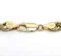 10k yellow gold smooth hollow rope bracelet 8 inch 4.00mm