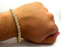10k yellow gold smooth hollow rope bracelet 8 inch 4.00mm
