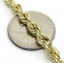10k yellow gold smooth hollow rope bracelet 8.25 inch 5.50mm