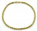 10k yellow gold skinny smooth hollow rope bracelet 8