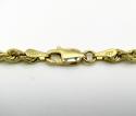 10k yellow gold skinny smooth hollow rope bracelet 8