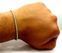 10k yellow gold skinny smooth hollow rope bracelet 8