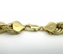 10k yellow gold thick smooth hollow rope bracelet 8.50 inch 8mm